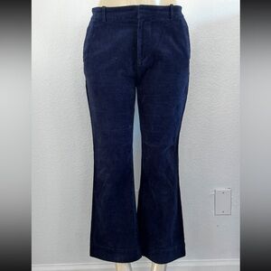 Elegant Navy Corduroy Flare Jeans